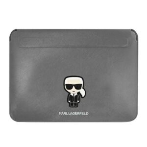 Nugarėlės dėklai Karl Lagerfeld  Karl Lagerfeld Saffiano Ikonik Karl case for a 16" laptop - silver 