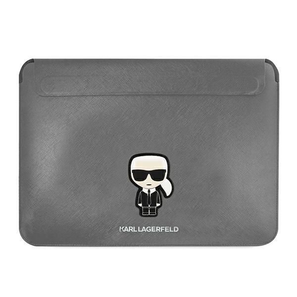 Tagakaaned Karl Lagerfeld Karl Lagerfeld Saffiano Ikonik Karl case for a 16" laptop - silver