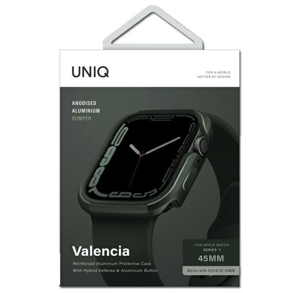 Back panel cover UNIQ Uniq Valencia case for Apple Watch 4/5/6/7/8/SE/SE2 45/44mm - green
