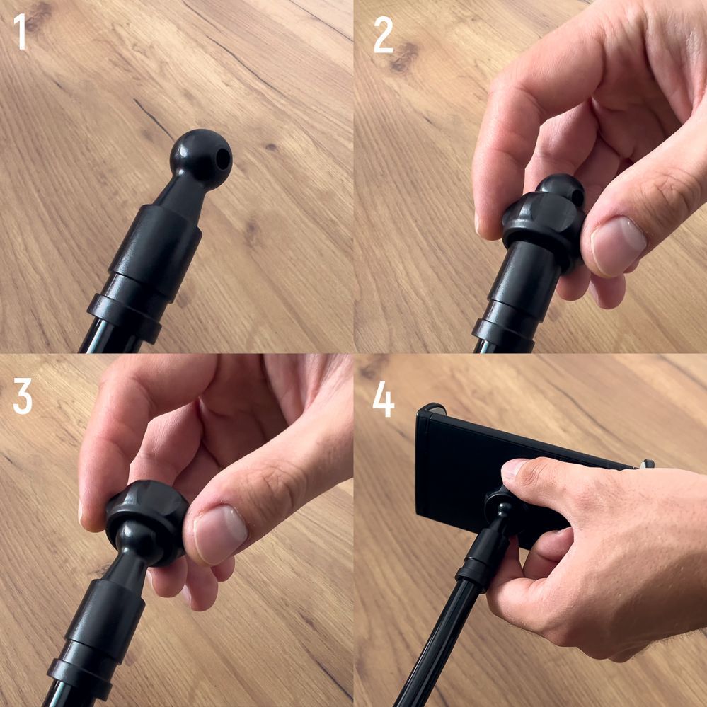 Auto holder Wozinsky Wozinsky long flexible phone and tablet holder black (WTHBK5)