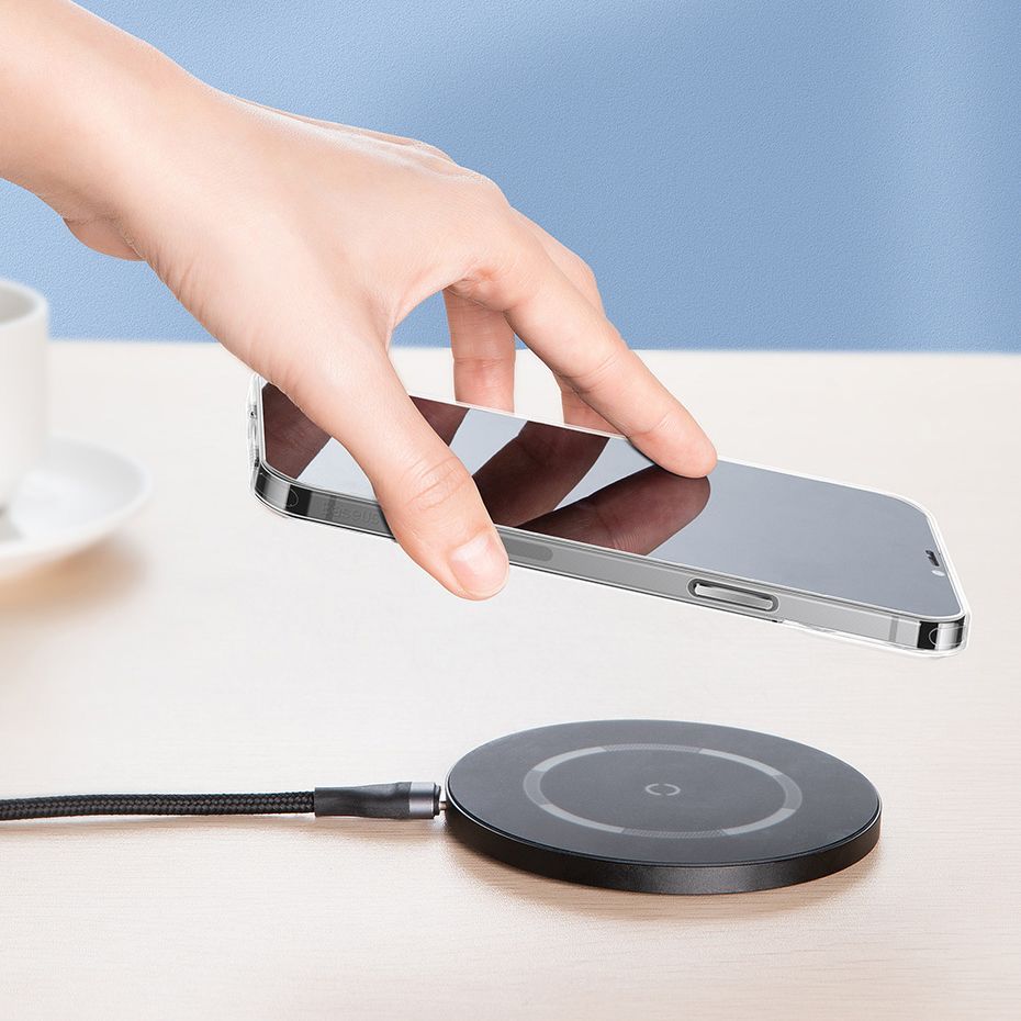 Tagakaaned Baseus Baseus Frosted Glass Case Cover for iPhone 13 Pro Max Hard Cover with Gel Frame black (ARWS001101)