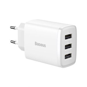 Adapteris Baseus  Baseus Compact charger 3x USB 17W white (CCXJ020102)