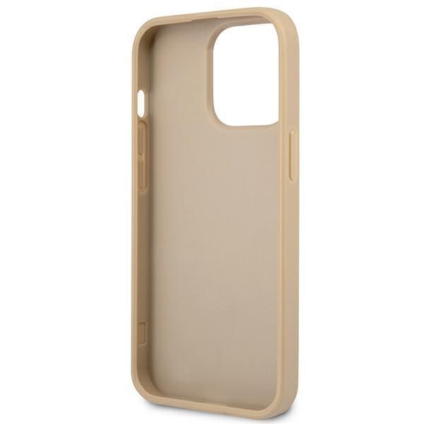 Nugarėlės dėklai Guess Guess GUHCP13LPSATLE iPhone 13 Pro / 13 6.1" beige/beige hardcase SaffianoTriangle Logo
