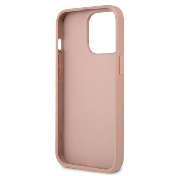 Aizmugurējais vāciņš Guess Guess GUHCP13LPSATLP iPhone 13 Pro / 13 6.1" pink/pink hardcase SaffianoTriangle Logo