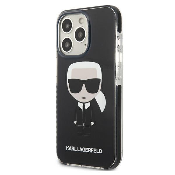 Aizmugurējais vāciņš Karl Lagerfeld Karl Lagerfeld KLHCP13LTPEIKK iPhone 13 Pro / 13 6,1" hardcase czarny/black Iconik Karl