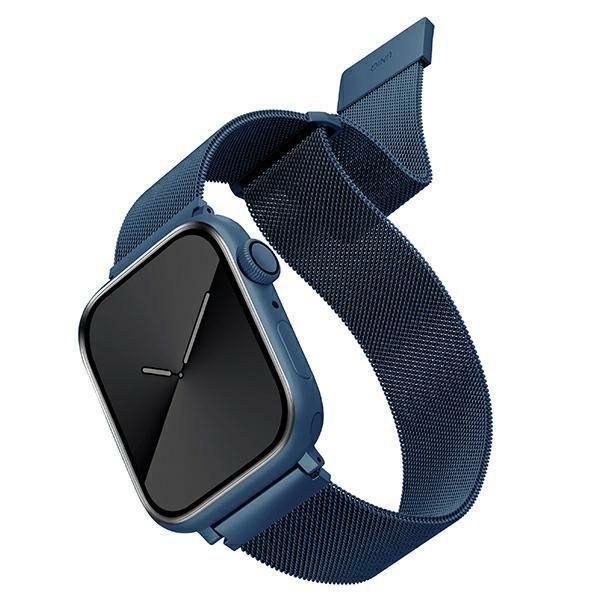 Aizmugurējais vāciņš UNIQ Uniq Dante Stainless Steel Strap for Apple Watch 1/2/3/4/5/6/7/8/SE/SE2 38/40/41mm - Blue