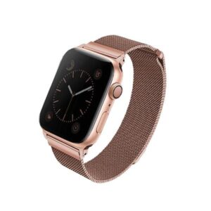Nugarėlės dėklai UNIQ  Uniq Dante Stainless Steel Strap for Apple Watch 1/2/3/4/5/6/7/8/SE/SE2 38/40/41mm - Rose Gold 