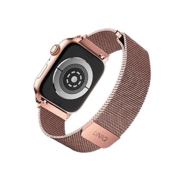 Tagakaaned UNIQ Uniq Dante Stainless Steel Strap for Apple Watch 1/2/3/4/5/6/7/8/SE/SE2 38/40/41mm - Rose Gold