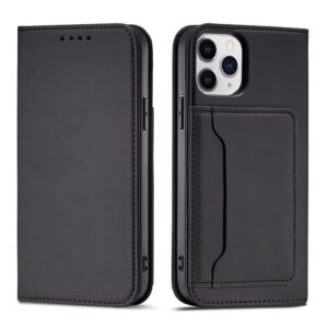 Aizmugurējais vāciņš Hurtel - Magnet Card Case for iPhone 12 cover card wallet card stand black 