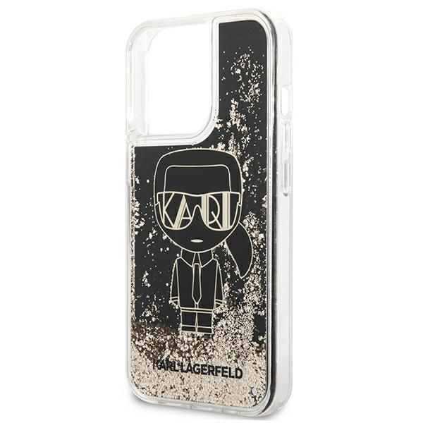 Back panel cover Karl Lagerfeld Karl Lagerfeld KLHCP13LLGGKBK iPhone 13 Pro/ 13 6,1"czarny/black hardcase Liquid Glitter Gatsby
