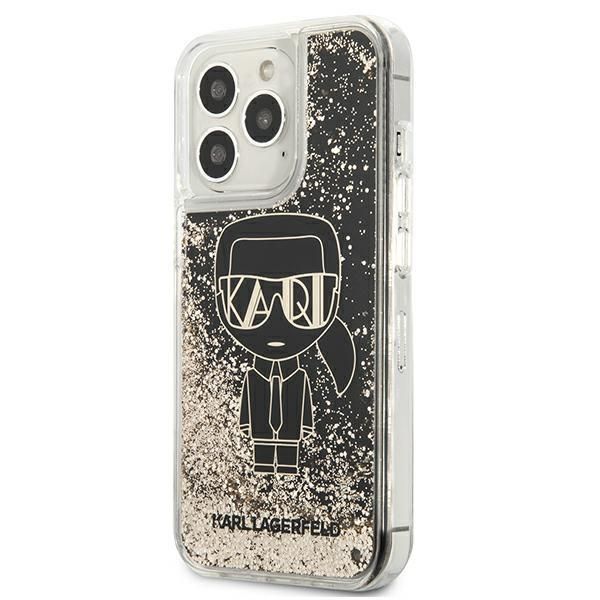 Back panel cover Karl Lagerfeld Karl Lagerfeld KLHCP13LLGGKBK iPhone 13 Pro/ 13 6,1"czarny/black hardcase Liquid Glitter Gatsby