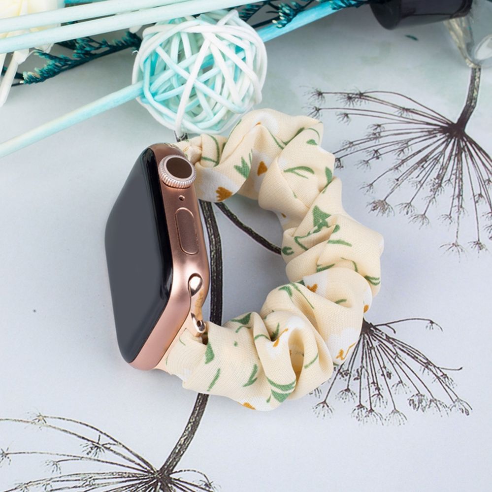 Back panel cover Hurtel Fabric Apple Watch Band 42/44/45mm Strap Bracelet Elastic Band - Yellow