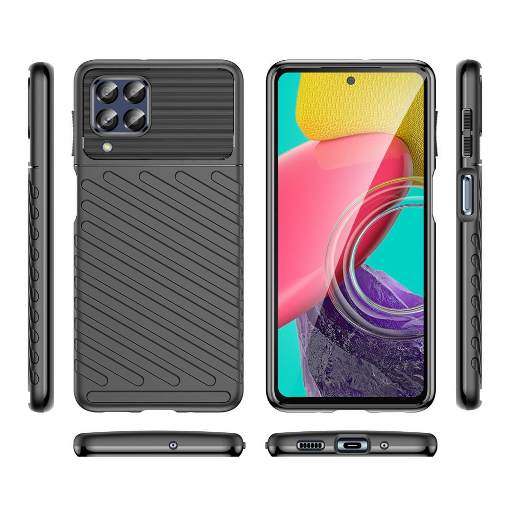 Aizmugurējais vāciņš Hurtel Thunder Case flexible armored cover for Samsung Galaxy M53 5G black