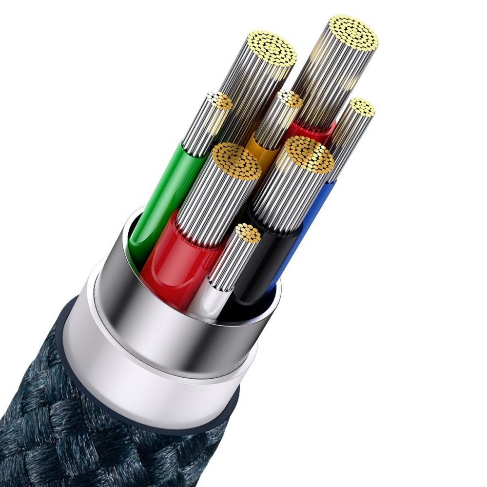 Cable Baseus Baseus Flash Series II cable USB Type C / USB Type A - USB Type C / Lightning / micro USB 100 W 1.5 m blue (CASS030203)