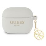 Nugarėlės dėklai Guess  Guess GUA3LSC4EG AirPods 3 cover grey/grey Silicone Charm 4G Collection