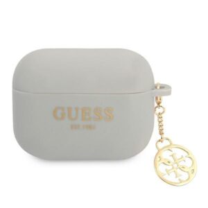 Aizmugurējais vāciņš Guess  Guess GUAPLSC4EG AirPods Pro cover grey/grey Silicone Charm 4G Collection
