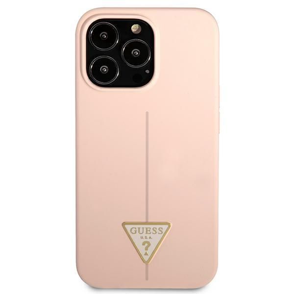 Aizmugurējais vāciņš Guess Guess GUHCP13LSLTGP iPhone 13 Pro / 13 6.1" pink/pink hardcase Silicone Triangle