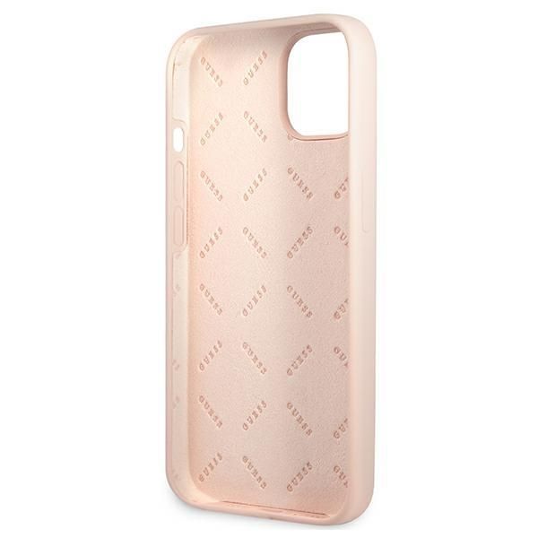 Aizmugurējais vāciņš Guess Guess GUHCP13MSLTGP iPhone 13 6.1" pink/pink hardcase Silicone Triangle