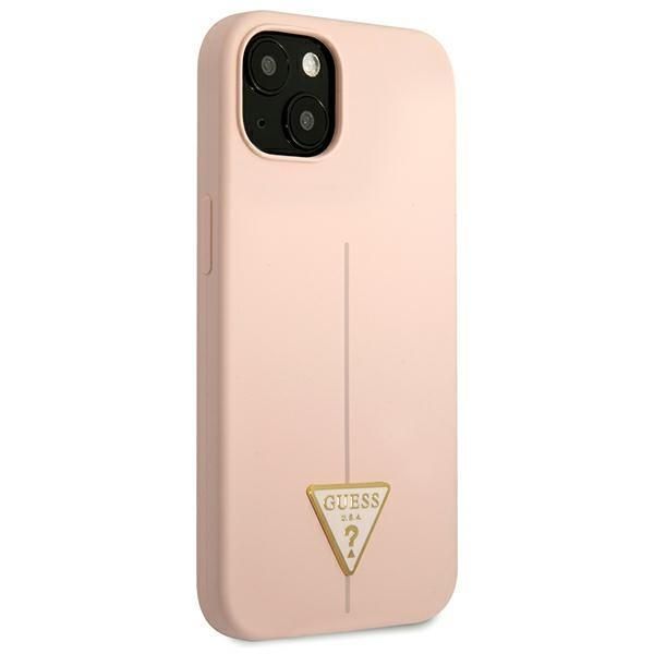 Aizmugurējais vāciņš Guess Guess GUHCP13MSLTGP iPhone 13 6.1" pink/pink hardcase Silicone Triangle