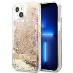 Nugarėlės dėklai Guess  Guess GUHCP13SLFLSD iPhone 13 mini 5.4" gold/gold hardcase Paisley Liquid Glitter 