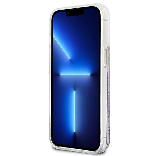 Nugarėlės dėklai Guess Guess GUHCP13SLFLSU iPhone 13 mini 5.4" purple/purple hardcase Flower Liquid Glitter