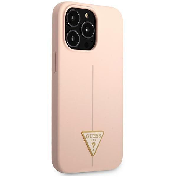 Aizmugurējais vāciņš Guess Guess GUHCP13XSLTGP iPhone 13 Pro Max 6.7" pink/pink hardcase Silicone Triangle