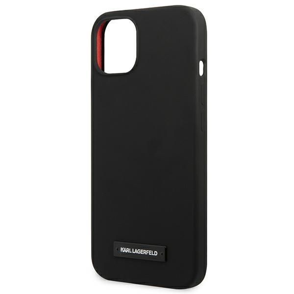 Back panel cover Karl Lagerfeld Karl Lagerfeld KLHCP13MSLMP1K iPhone 13 6,1" hardcase czarny/black Silicone Plaque
