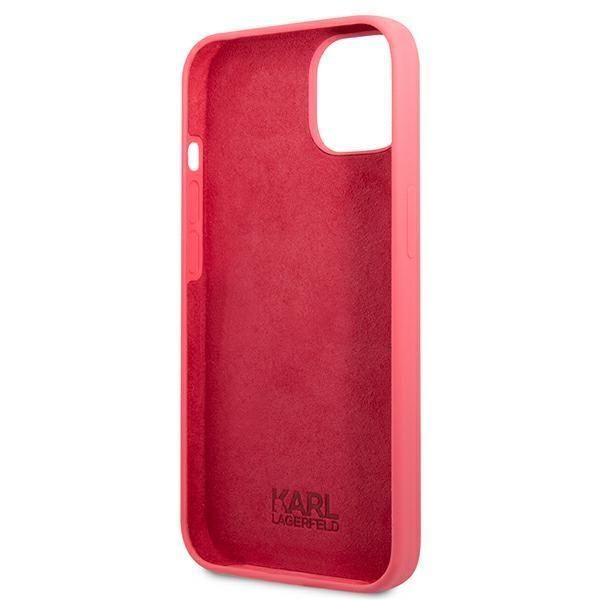 Aizmugurējais vāciņš Karl Lagerfeld Karl Lagerfeld KLHCP13MSLMP1PI iPhone 13 6,1" hardcase fuksja/fuchsia Silicone Plaque