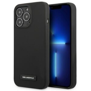 Aizmugurējais vāciņš Karl Lagerfeld  Karl Lagerfeld KLHCP13XSLMP1K iPhone 13 Pro Max 6,7" hardcase czarny/black Silicone Plaque 