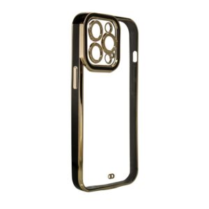 Aizmugurējais vāciņš Hurtel  Fashion Case Case for Samsung Galaxy A12 5G Gold Frame Gel Cover Black 