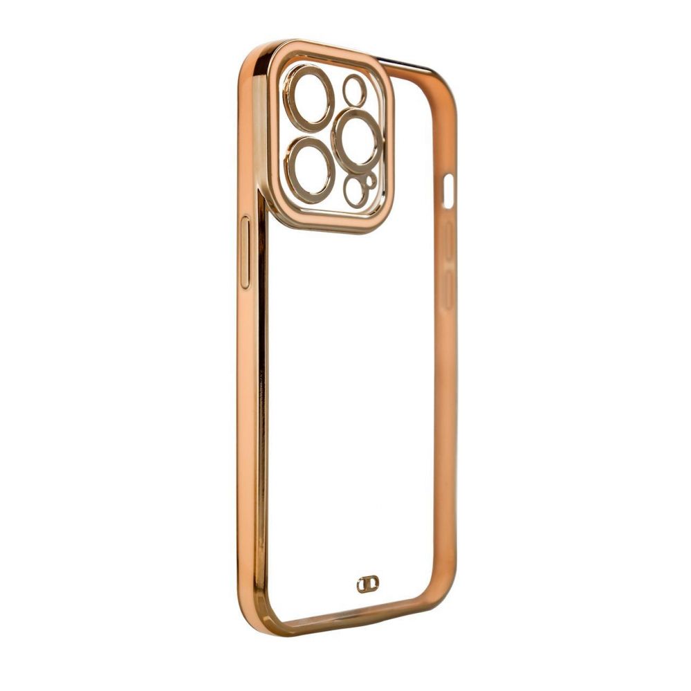 Back panel cover Hurtel Fashion Case Case for Samsung Galaxy A12 5G Gold Frame Gel Cover Gold
