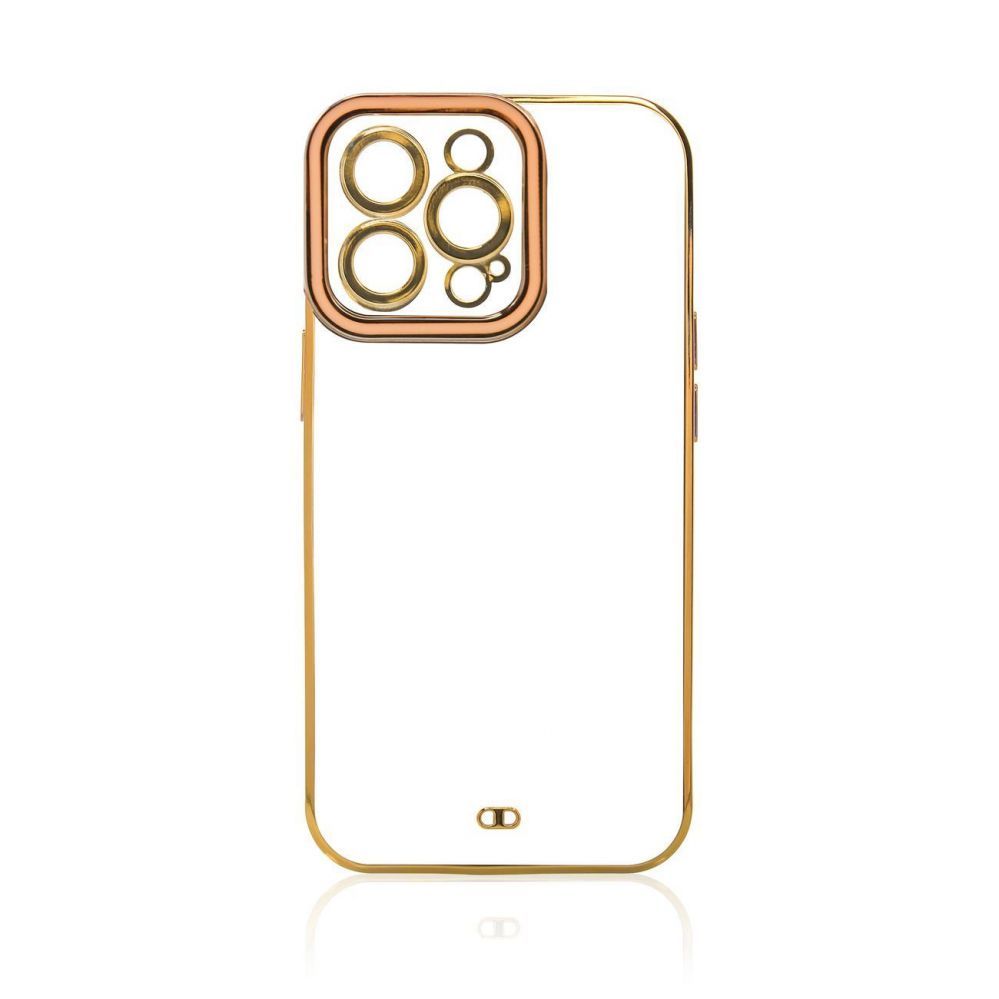 Back panel cover Hurtel Fashion Case Case for Samsung Galaxy A12 5G Gold Frame Gel Cover Gold