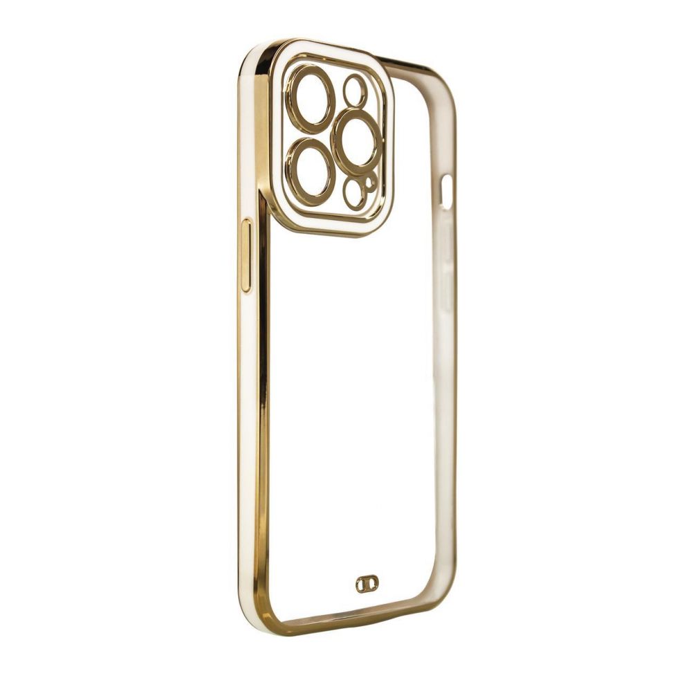Back panel cover Hurtel Fashion Case Case for Samsung Galaxy A12 5G Gold Frame Gel Cover White