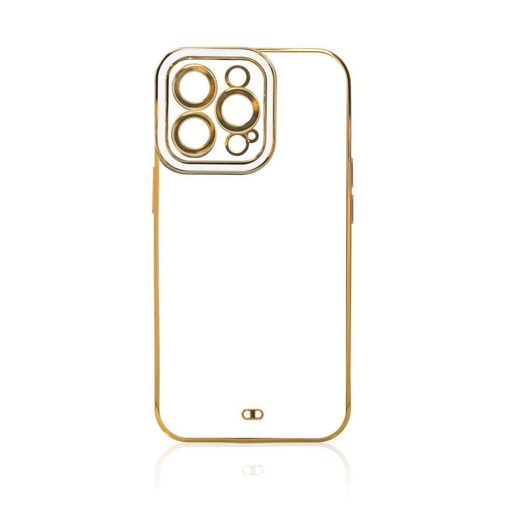 Back panel cover Hurtel Fashion Case Cover for Xiaomi Redmi Note 11 Pro Gold Frame Gel Cover White