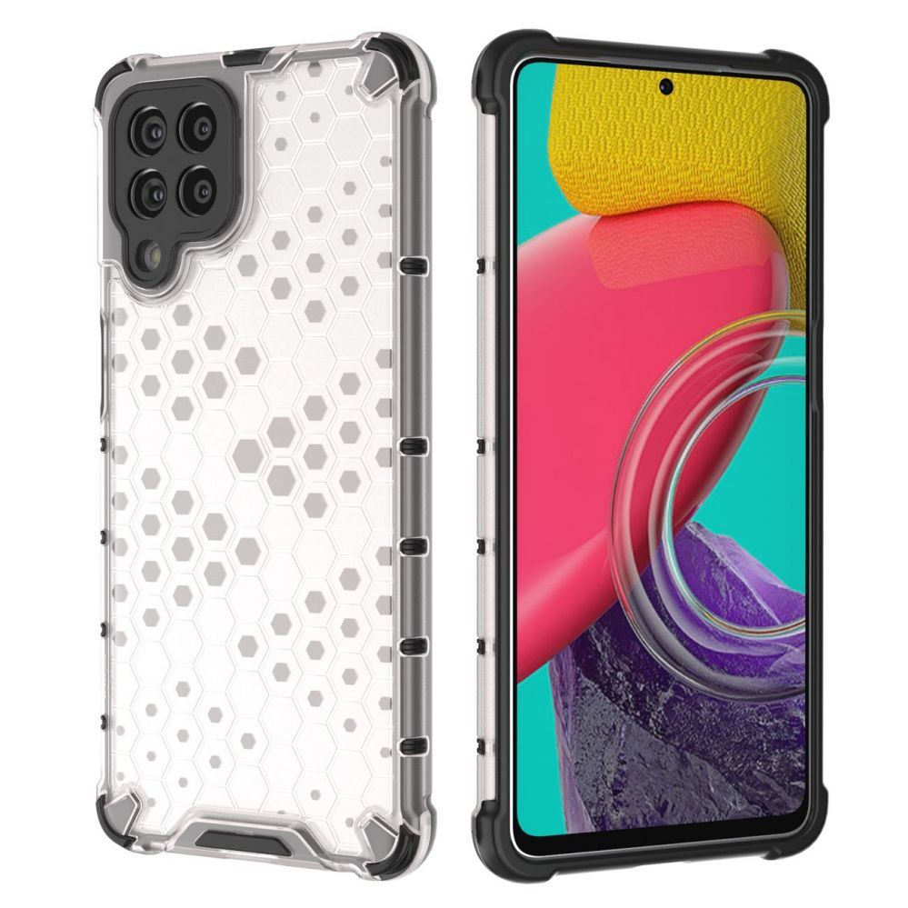 Aizmugurējais vāciņš Hurtel Honeycomb case armored cover with a gel frame for Samsung Galaxy M53 5G transparent