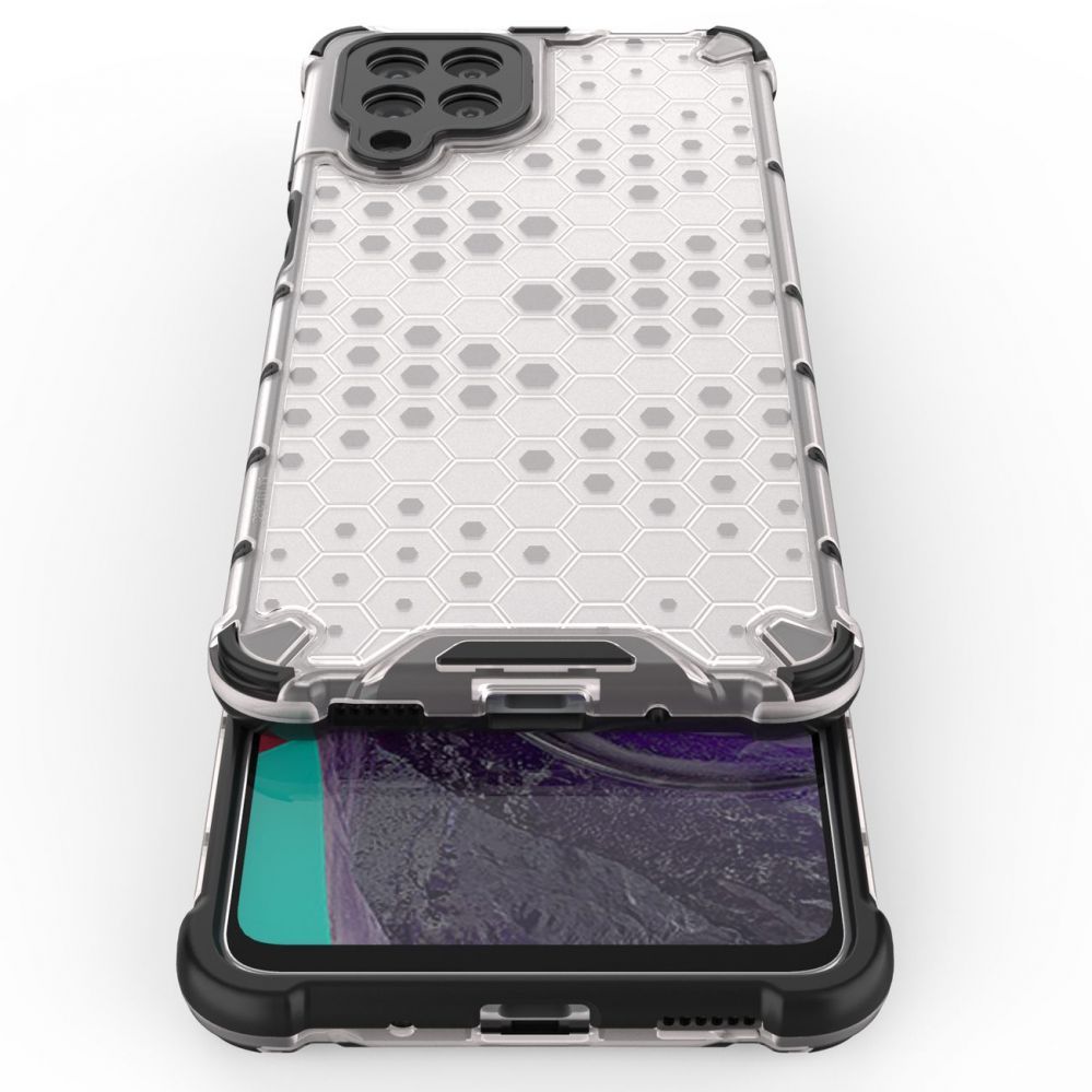 Aizmugurējais vāciņš Hurtel Honeycomb case armored cover with a gel frame for Samsung Galaxy M53 5G transparent