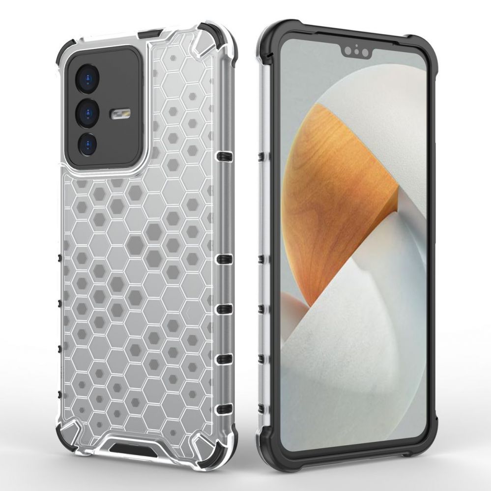 Tagakaaned Hurtel - Honeycomb case armored cover with a gel frame Vivo V23 5G black