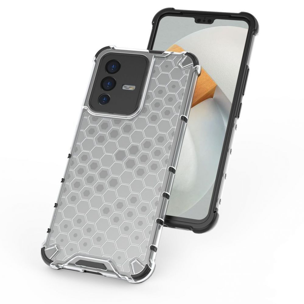 Tagakaaned Hurtel - Honeycomb case armored cover with a gel frame Vivo V23 5G black