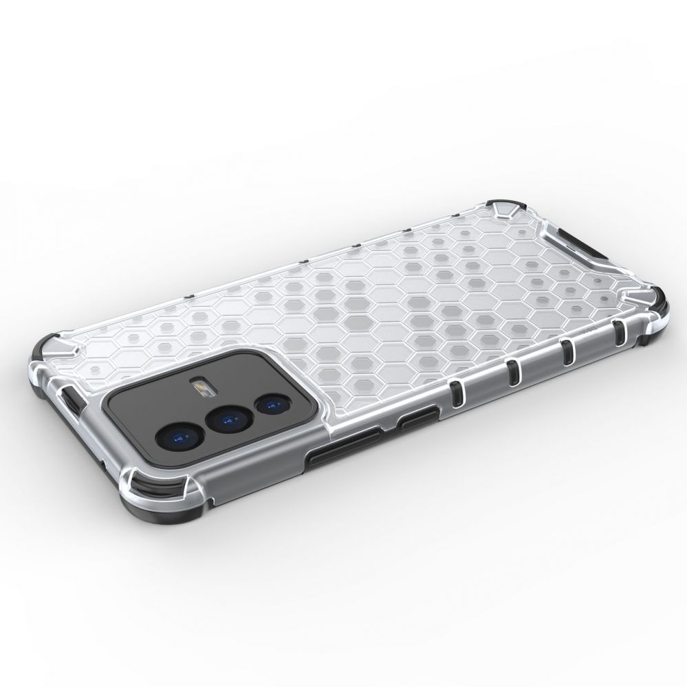 Aizmugurējais vāciņš Hurtel Honeycomb case armored cover with a gel frame for Vivo V23 5G transparent
