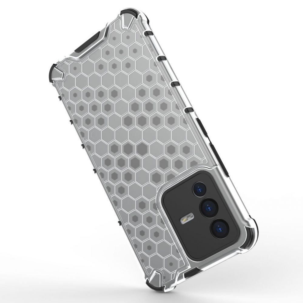 Aizmugurējais vāciņš Hurtel Honeycomb case armored cover with a gel frame for Vivo V23 5G transparent
