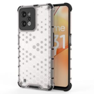 Aizmugurējais vāciņš Hurtel  Honeycomb case armored cover with a gel frame Realme C31 transparent 