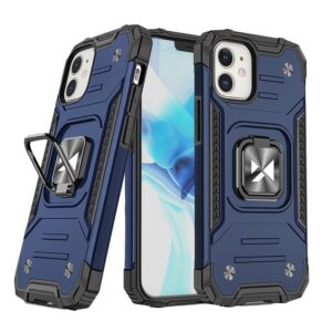 Nugarėlės dėklai Wozinsky - Wozinsky Ring Armor case for iPhone 14 armored cover magnetic holder ring blue 