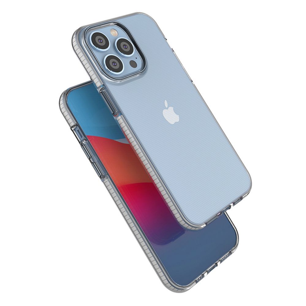 Nugarėlės dėklai Hurtel Spring Case for iPhone 14 Pro Max silicone cover with frame light blue
