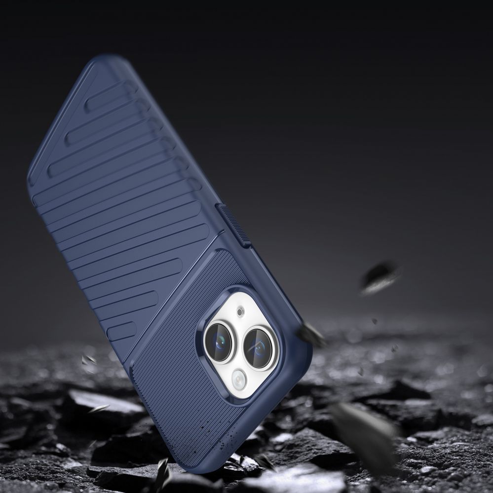 Nugarėlės dėklai Hurtel Thunder Case iPhone 14 blue armored case