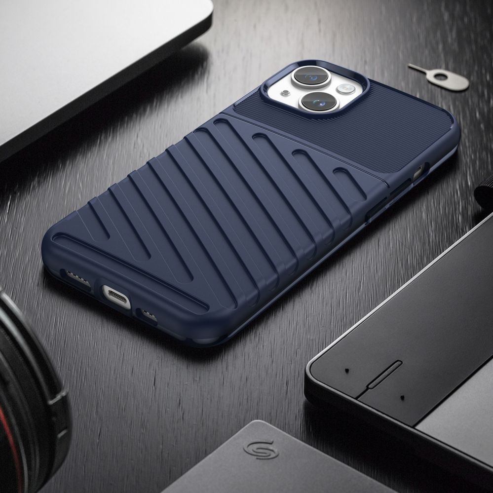 Nugarėlės dėklai Hurtel Thunder Case iPhone 14 blue armored case