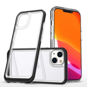 Aizmugurējais vāciņš Hurtel  Clear 3in1 case for iPhone 14 silicone cover with frame black 