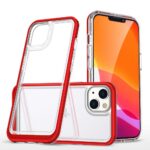 Чехол на заднюю панель Hurtel - Clear 3in1 case for iPhone 14 Plus silicone cover with frame red 