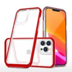 Чехол на заднюю панель Hurtel  Clear 3in1 case for iPhone 14 Pro silicone cover with frame red 