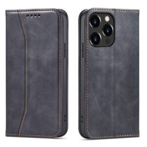 Aizmugurējais vāciņš Hurtel - Magnet Fancy Case case for iPhone 14 flip cover wallet stand black 