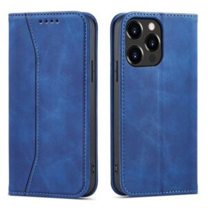 Aizmugurējais vāciņš Hurtel - Magnet Fancy Case case for iPhone 14 Pro flip cover wallet stand blue 